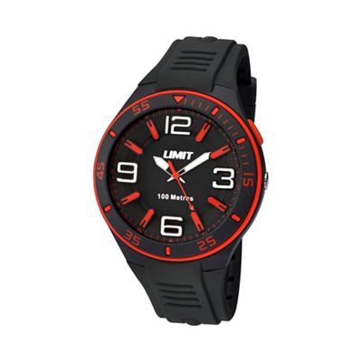 Unisex black silicone strap watch 5567.24